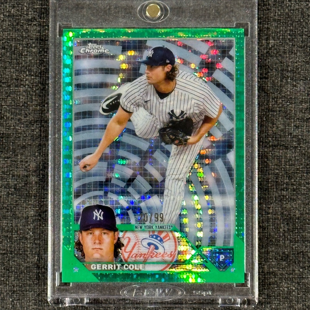 Gerrit Cole Topps Chrome Sonar Green /99